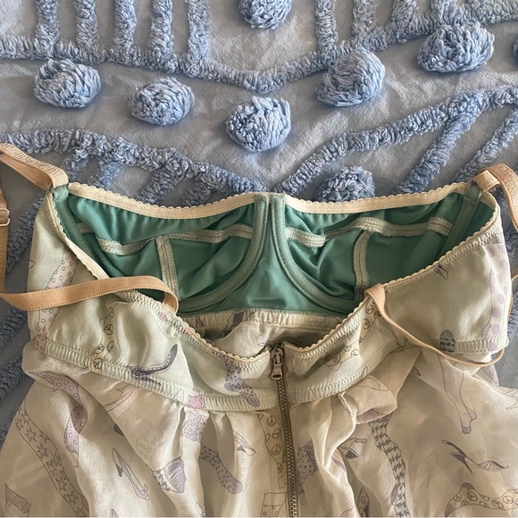 🎈SOLD 🎈Dolce & Gabbana Vintage Tank Top Baby Doll Top D & G Light Green Pink - Picture 16 of 16